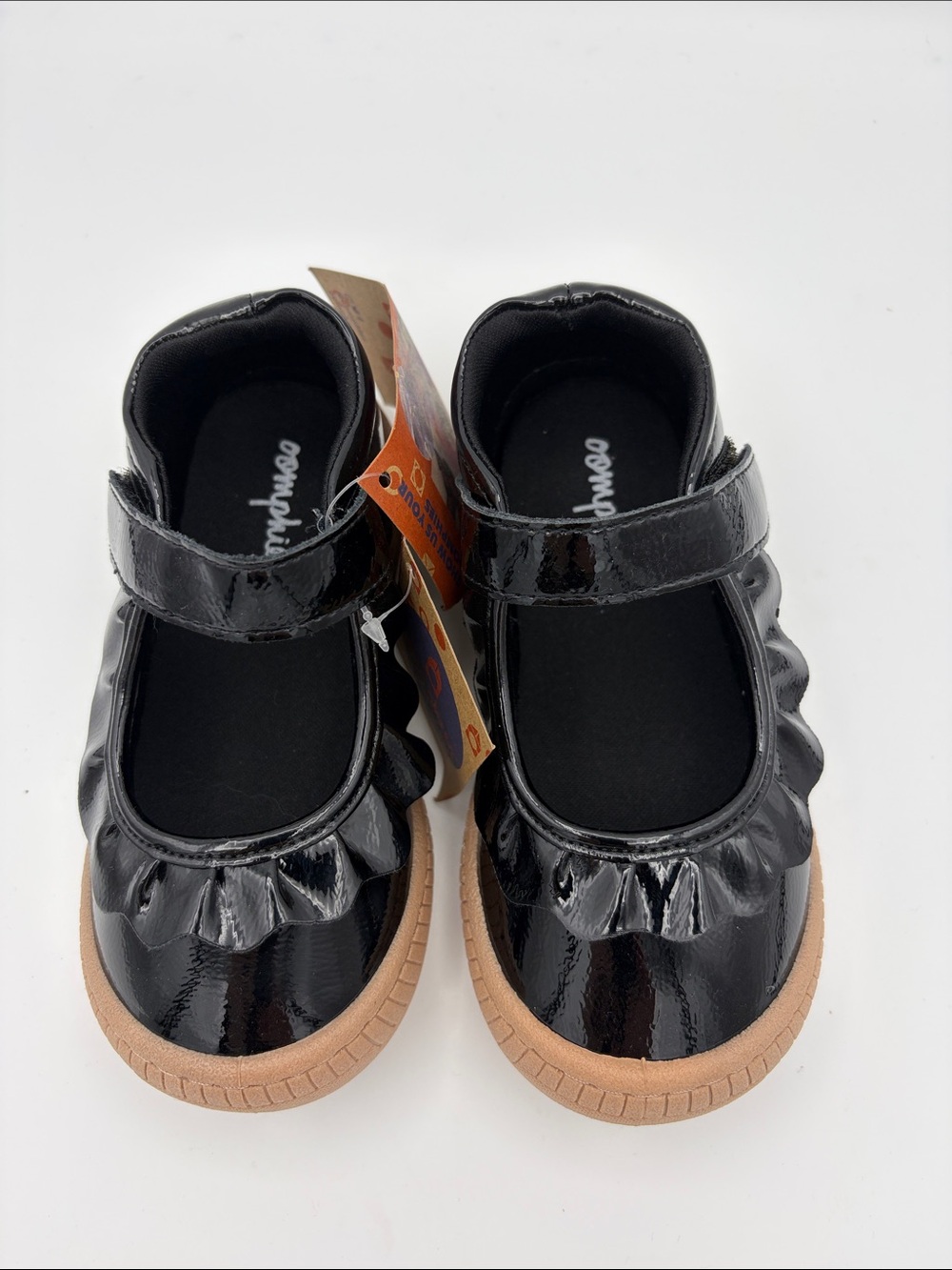 Oomphies Amina Ruffled Mary Jane Shoes girls size 9